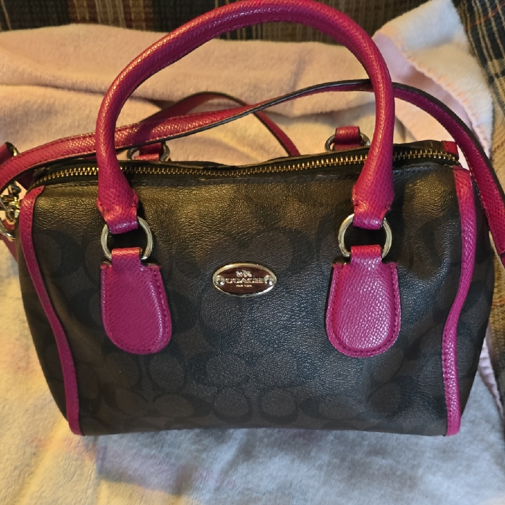 Coach Black and Pink Satchel